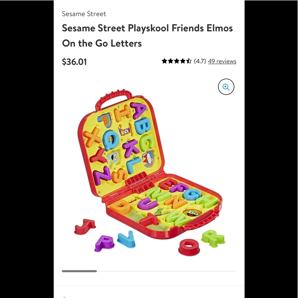 Sesame Street Playskool Friends Elmos Letters